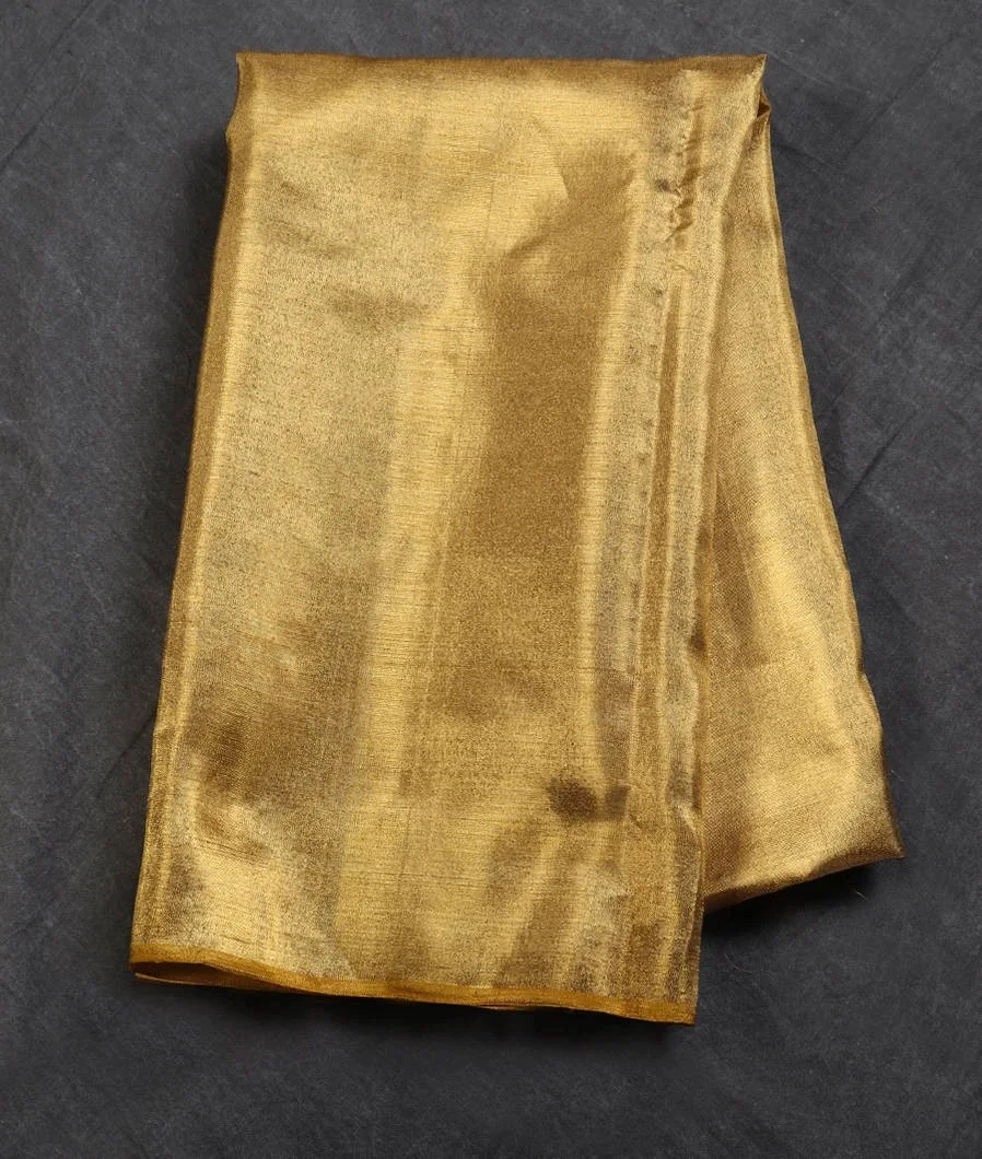 Gold Handwoven Kanjivaram Silk Tissue Blouse T494972-image