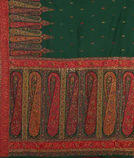 Bottle Green Kashmir Kani Silk Saree T4607834