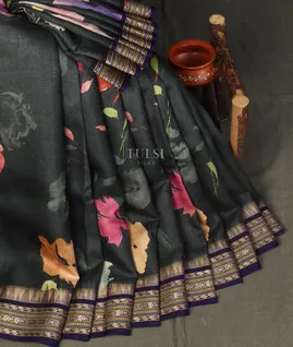 Grey Vidarbha Tussar Saree T4462481