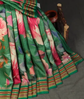 Green Vidarbha Tussar Saree T4804231