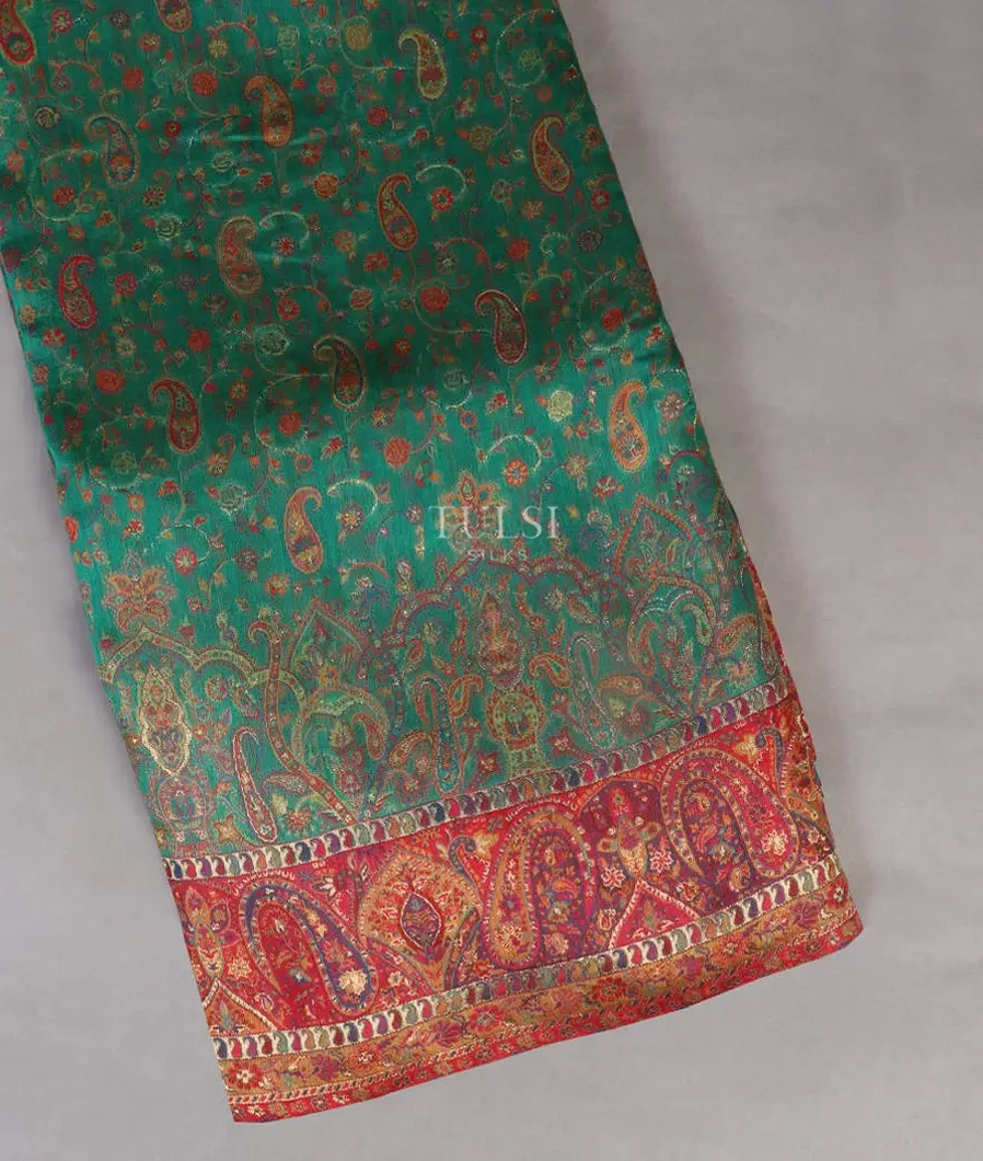 Green Cashmere Kani Silk Saree T439086-image