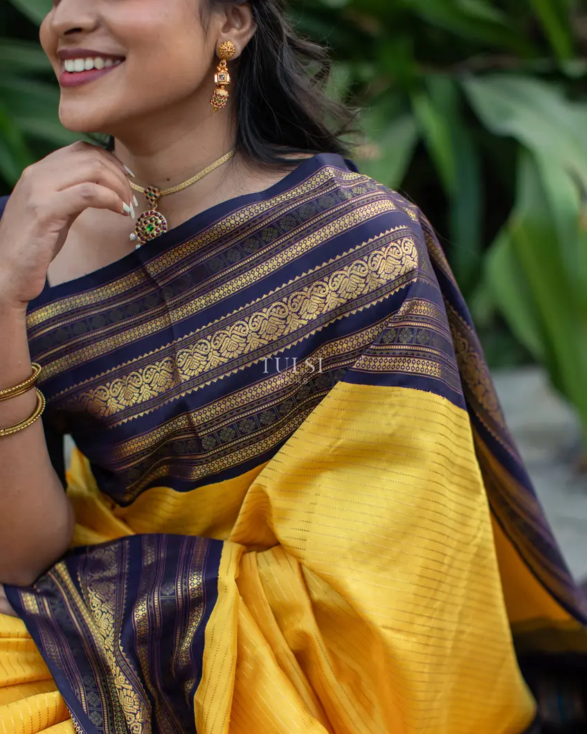 Yellow Kanjivaram Silk Saree T4802882