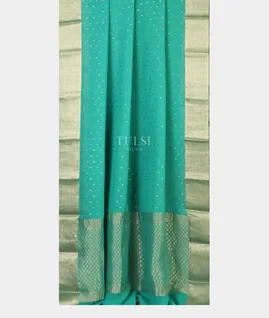 Green Georgette  Silk  Saree  T4610912