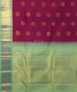 Purple Handwoven Kanjivaram Silk Saree T3948874