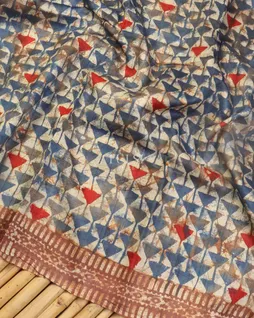Multicolour Tussar Batik Printed Saree T4971814