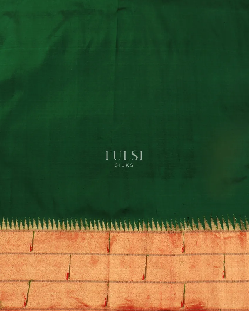 Green Paithani Cutwork Silk Saree T4970174