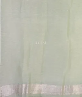 Light Green Banaras Linen Saree T4585483