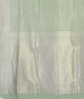 Light Green Banaras Linen Saree T4585484