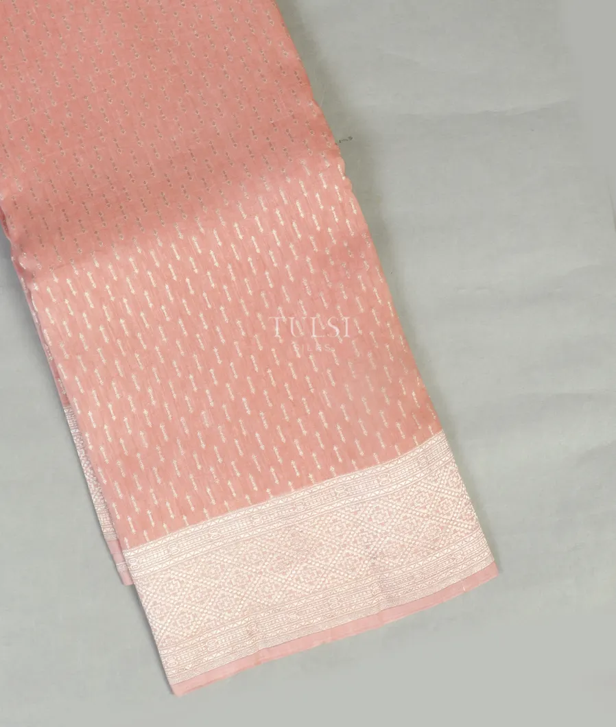 Pink Banaras Linen Saree T477600-image