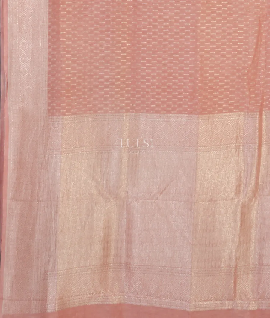 Pink Banaras Linen Saree T4776004