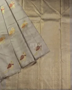 Grey Handwoven Kanjivaram Silk Saree T4808652