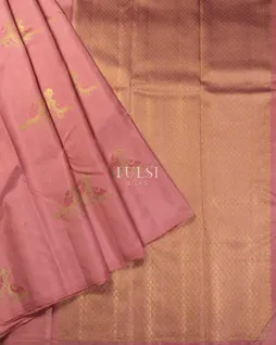 Pink Handwoven Kanjivaram Silk Saree T4603962