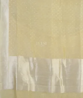 Yellow Banaras Linen Saree T4958364