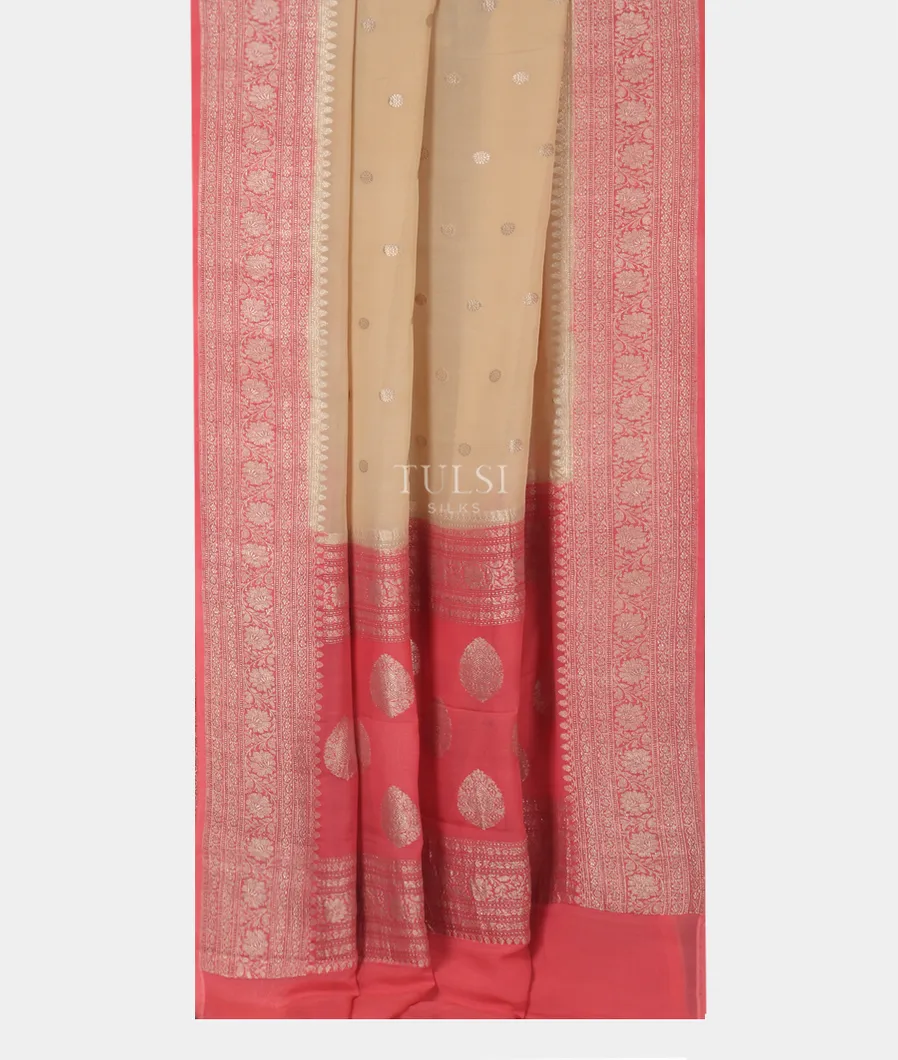 Beige Georgette Silk Saree T2224572