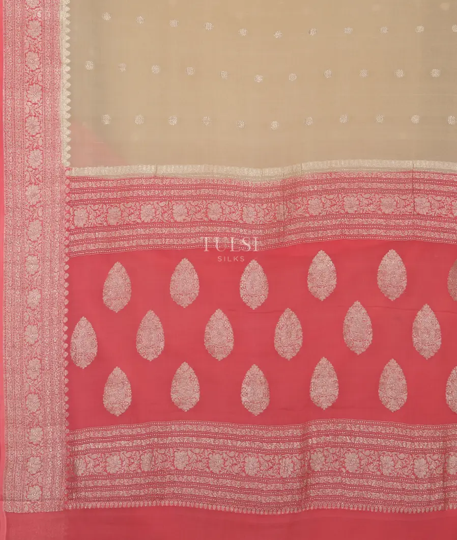 Beige Georgette Silk Saree T2224574