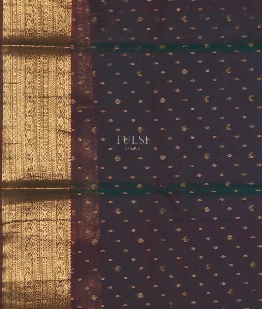 Blue Silk Cotton Saree T4830053