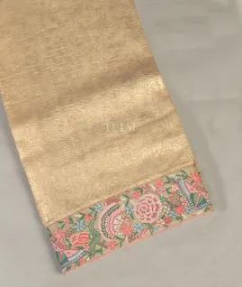Gold Tissue Organza Saree T4831741