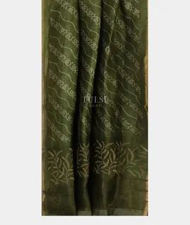 Green  Linen Printed Saree T4715152