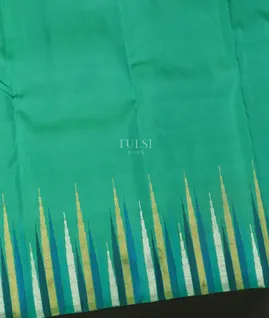 Bluish Green Kanjivaram Silk Saree T5009953