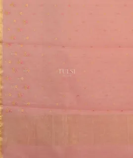 Pink Chanderi Cotton Embroidery Saree T4965284