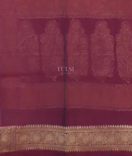 Purple Banaras Cotton Saree T4888083