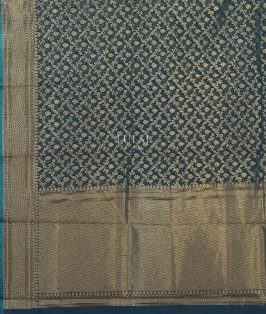 Blue Banaras Cotton Saree T4963784