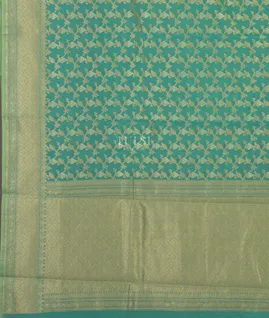 green Banaras Cotton Saree T4705834