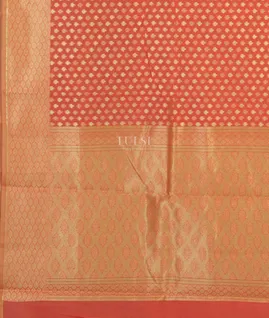Peach Banaras Cotton Saree T3991844