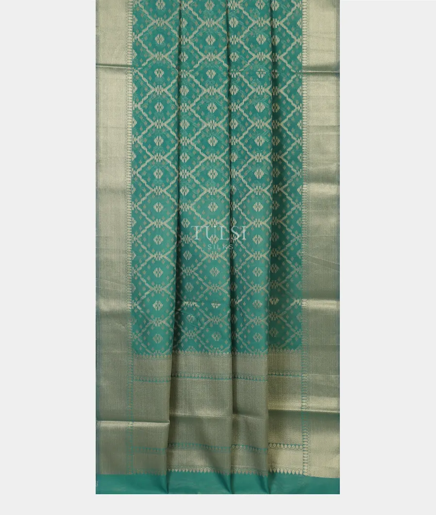 Blue Banaras Cotton Saree T4415712