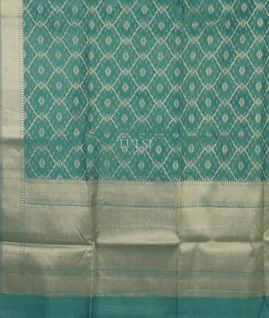 Blue Banaras Cotton Saree T4415714