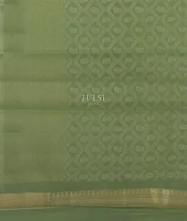 Green Banaras Cotton Saree T4623273