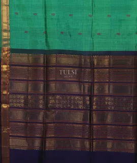 Green Silk Cotton Saree T4969054