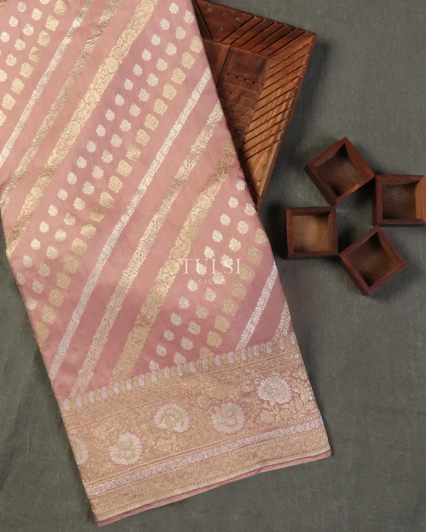 Pink Banaras Kathan Silk Saree T501285-image