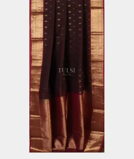 Brown Silk Cotton Saree T5018992
