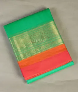Green Silk Cotton Saree T5018841