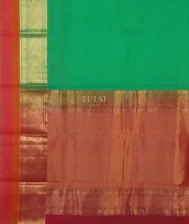 Green Silk Cotton Saree T5018844