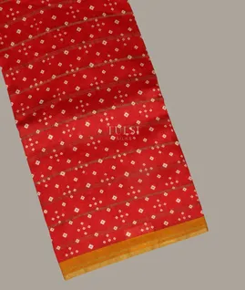 Red Soft Tussar Printed Saree T4320531