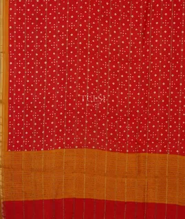 Red Soft Tussar Printed Saree T4320534