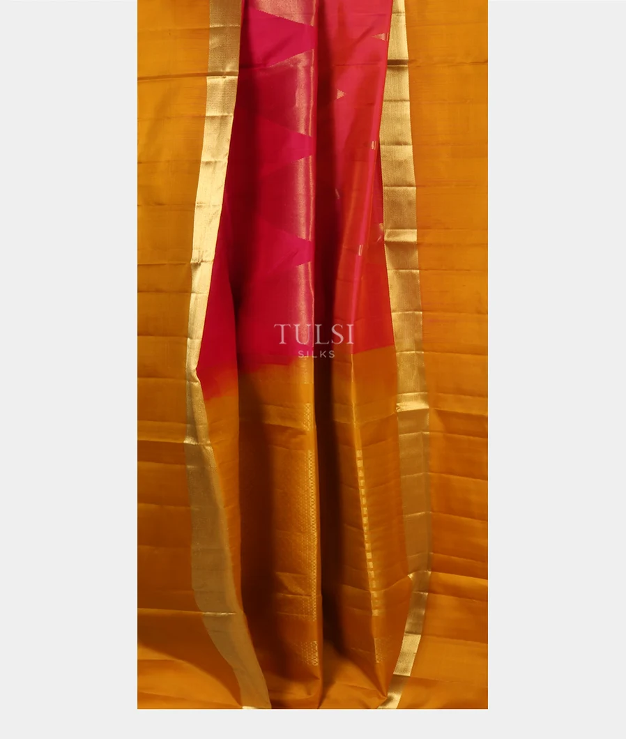 Pink And Orangish Pink Soft Silk Saree T5015602