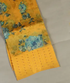 Yellow Tissue Organza Printed Saree T4914951