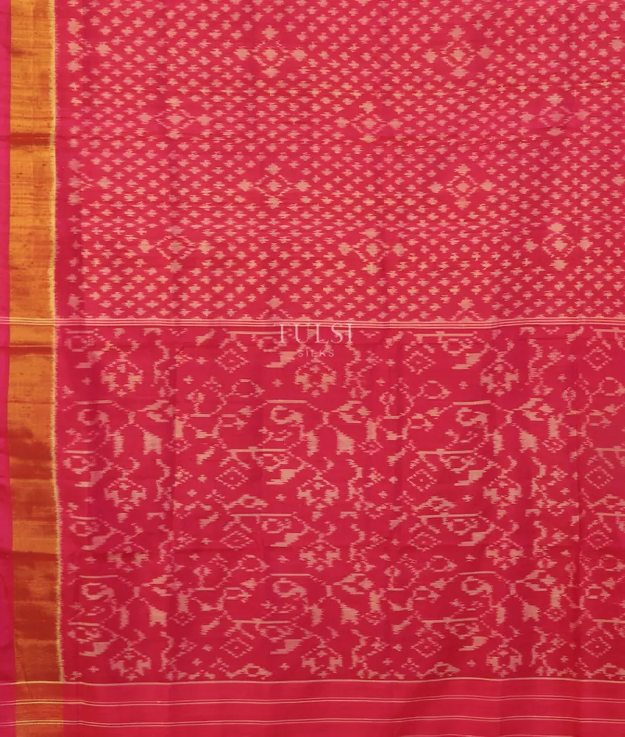 Magenta Patola Silk Saree T5026314