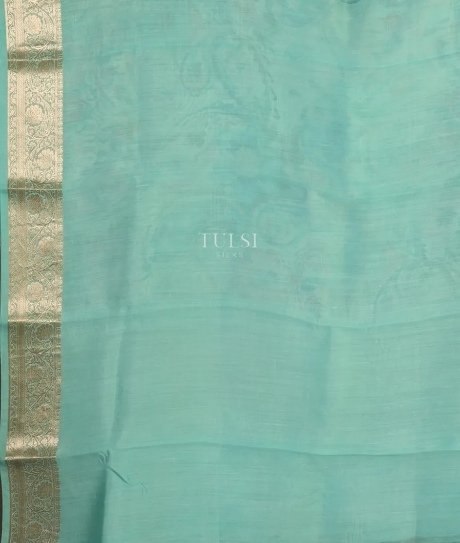 Blue Kora Organza Printed Saree T4769203