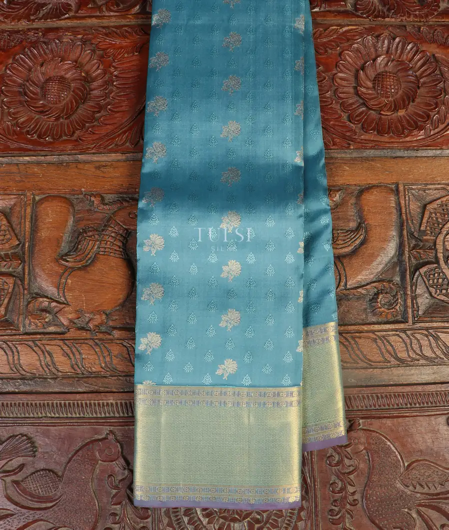Blue Soft Silk Saree T463273-image