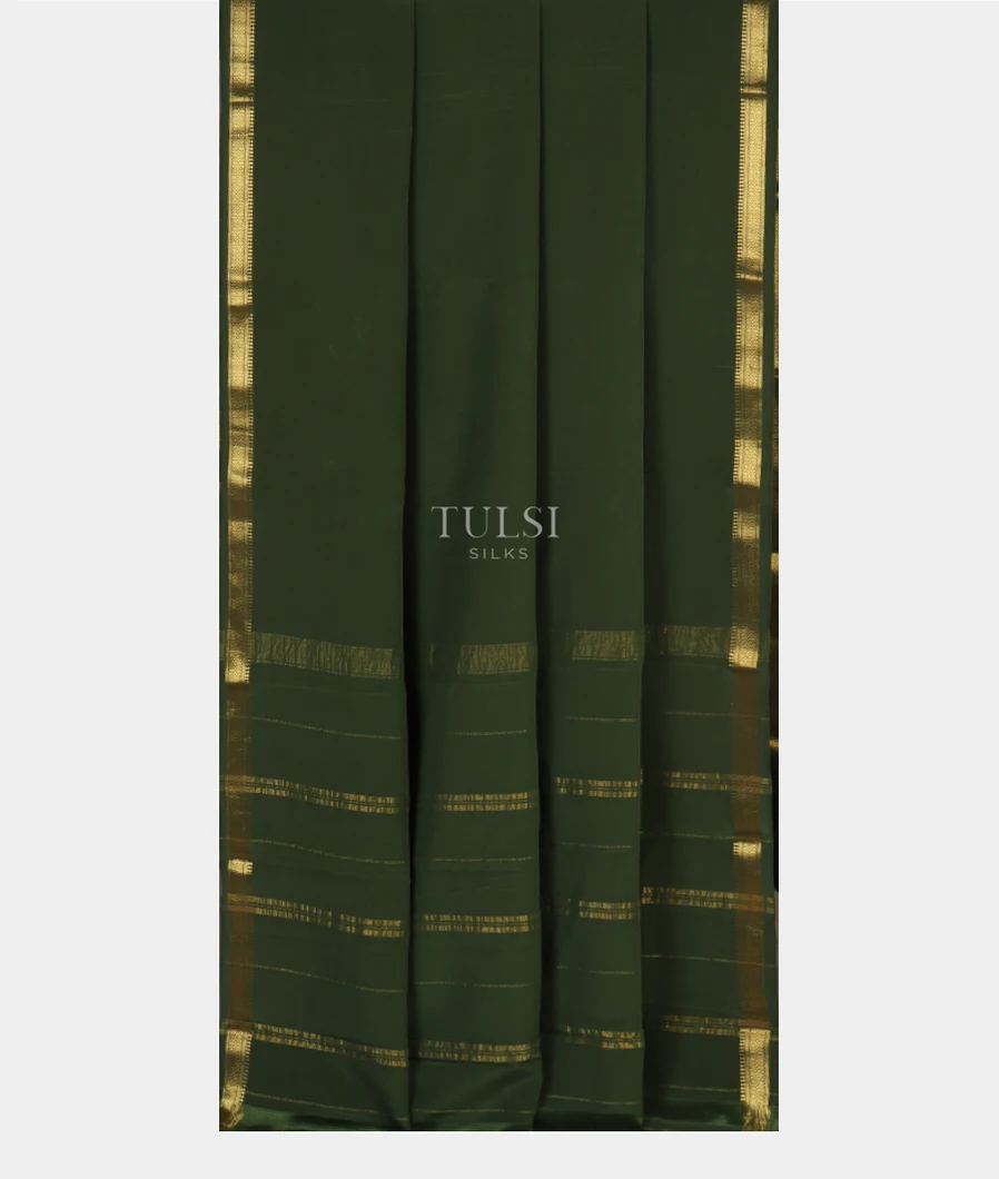 Green Mysore Crepe Silk Saree T4739422