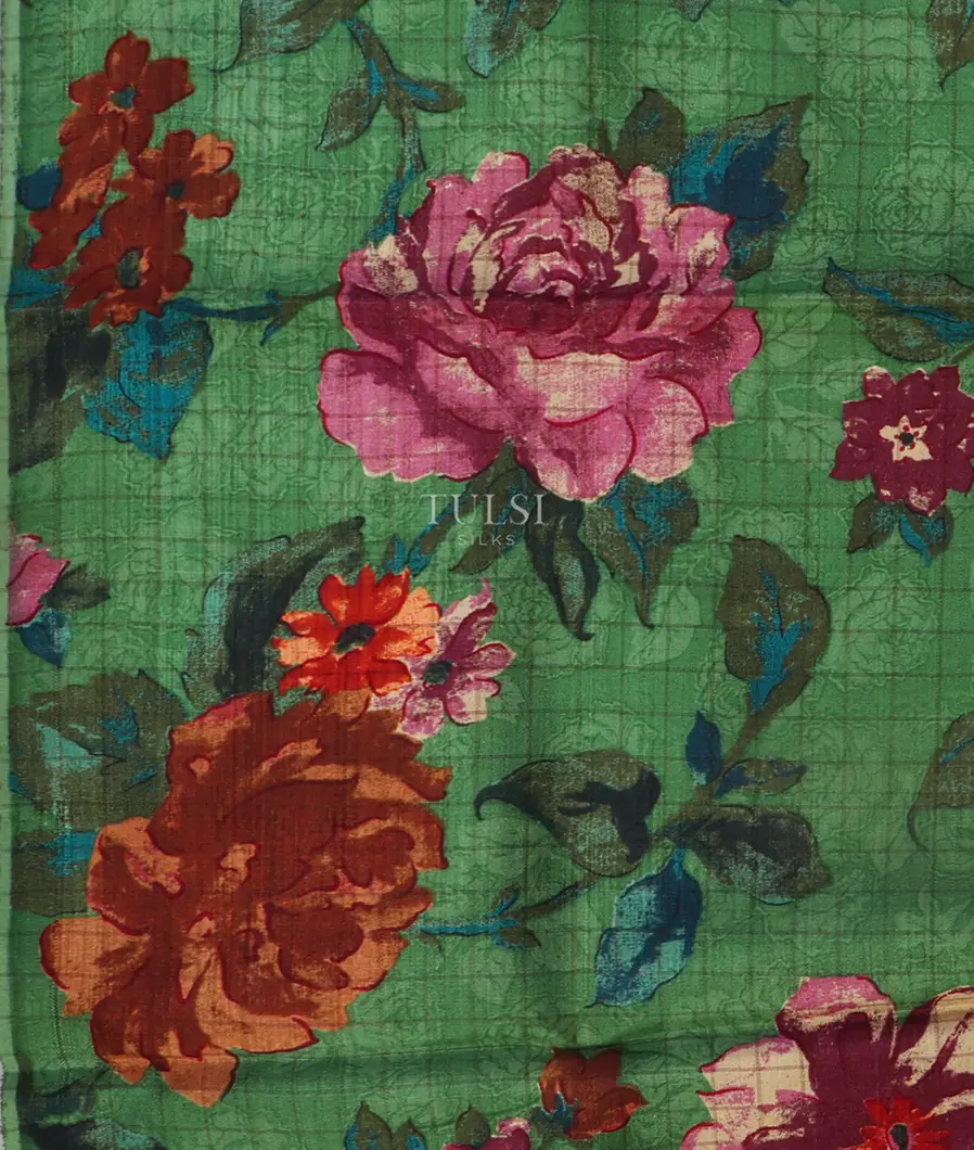 Green Mysore Crepe Silk Saree T4739425