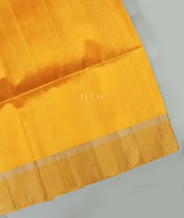 Yellow Woven Raw Silk Saree T4770121