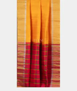 Yellow Woven Raw Silk Saree T4770122