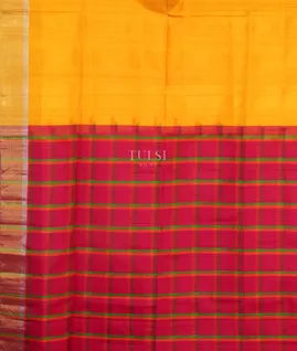 Yellow Woven Raw Silk Saree T4770124