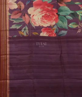 Purple Vidarbha Tussar Saree T5019864