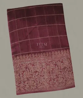 Purple Banaras Tussar Saree T5024891